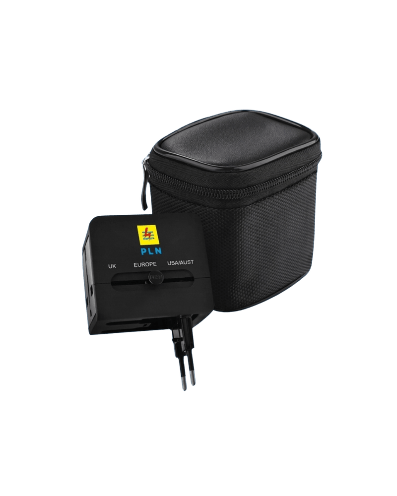 TRAVEL ADAPTOR 2 USB + POUCH